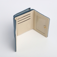 Кошелёк женский на кнопке, цвет голубой Кошелёк женский на кнопке, цвет голубой