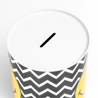 Копилка металл банка "Смайлы и геометрия" МИКС 16х12х12 см