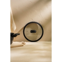 Крышка стеклянная SL Home, d=24 см, с силиконовым ободком