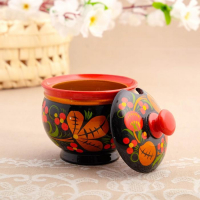 Сахарница &laquo;Ягодка&raquo;, малая, 9&times;9 см, хохлома