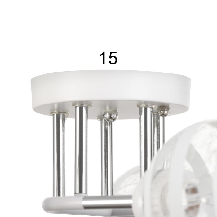 Люстра Люстра "Офелия" 5хЕ27 40Вт бело-хромовый 60х60х27 см BayerLux