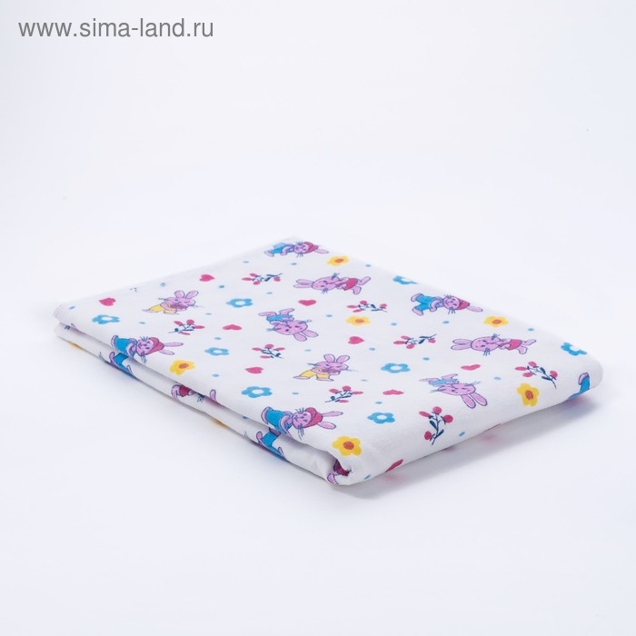 Пелёнка фланелевая, размер 90х130 см, цвет МИКС