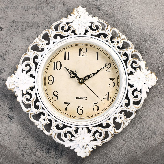 Часы настенные, интерьерные, Часы настенные, интерьерные, "Жанна", бесшумные, d-18 см, 34 х 34 см