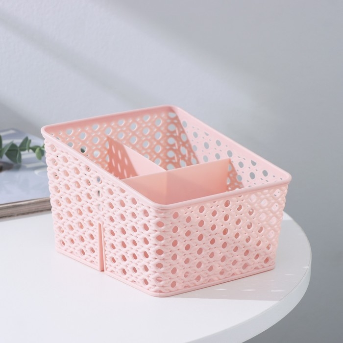 Органайзер для мелочей &laquo;Петельки&raquo;, 3 отделения, 15,5&times;13,5&times;10 см, цвет МИКС