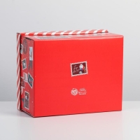 Коробка подарочная новогодняя складная «Новогодний подарок», 31,2 х 25,6 х 16,1 см, Новый год Коробка подарочная новогодняя складная «Новогодний подарок», 31,2 х 25,6 х 16,1 см, Новый год