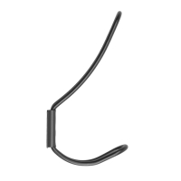 Крючок мебельный ТУНДРА TKD009, двухрожковый, черный, 5 шт Крючок мебельный ТУНДРА TKD009, двухрожковый, черный, 5 шт