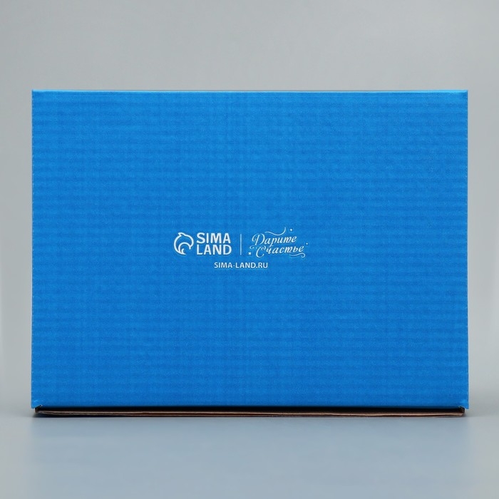 Коробка новогодняя складная &laquo;Снежный город&raquo;, белый, 27 х 21 х 9 см, Новый год