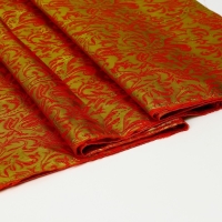 Лоскут &laquo;Парча&raquo;, золото на красном, 100 &times; 150 см