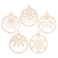 Заготовки для творчества на новый год &laquo;Шары со снежинками&raquo;, 5 шт