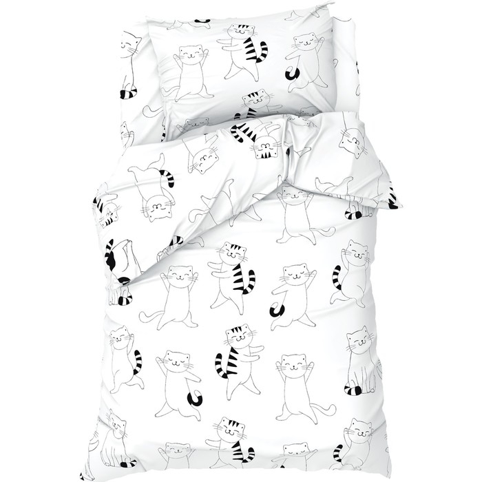 Постельное бельё Этель 1,5 сп Постельное бельё Этель 1,5 сп "Dancing cats", 143х215 см, 150х214 см, 50х70 см -1 шт, 100% хлопок, бязь
