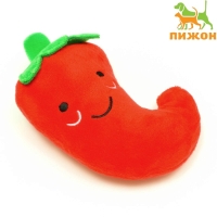 Игрушка для собак &laquo;Перец чили&raquo; с пищалкой, 11 см, красная