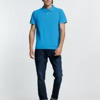 Рубашка поло мужская Virma Premium, бирюзовая, размер M