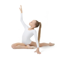 Купальник для гимнастики и танцев Grace Dance, р. 38, цвет белый