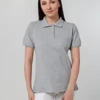 Рубашка поло женская Virma Stretch Lady, серый меланж, размер L