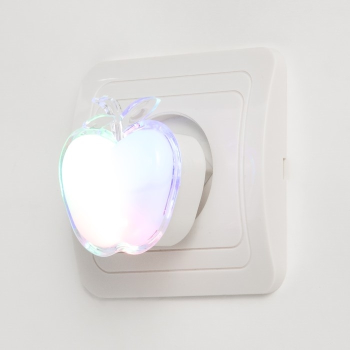 Ночник "Яблоко", 5,5х5х5 см, пластик
