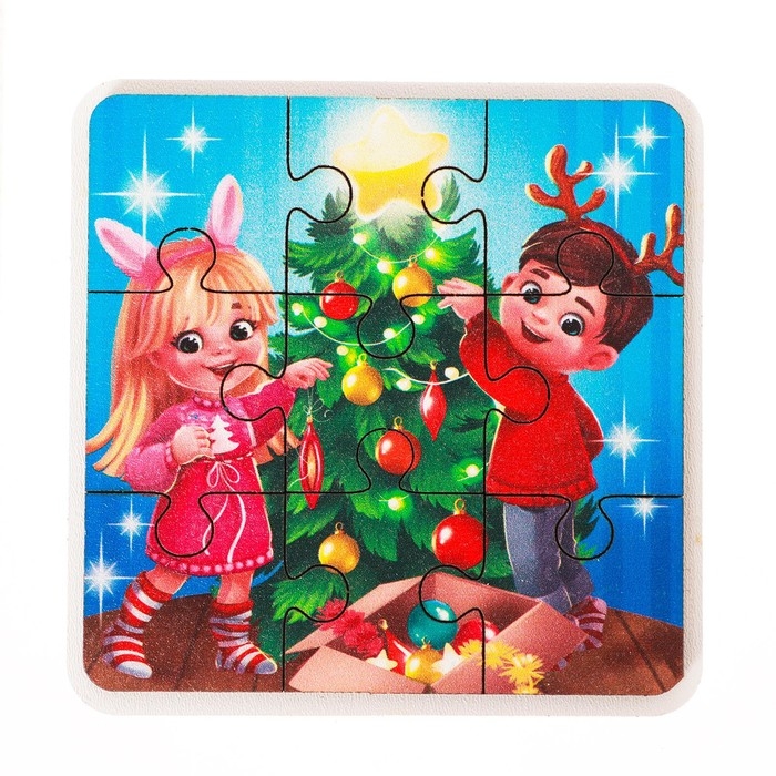 Пазл деревянный &laquo;Новый год! Наряжаем ёлочку&raquo;