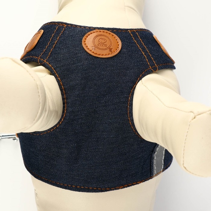 Комплект "Рефлекс", размер S, поводок 95 см, ОГ 18-47 см, джинси