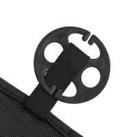 Накидка-массажёр на сиденье, 126&times;43 см, с поясничной опорой, черный