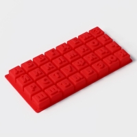 Форма для шоколада Доляна «Алфавит», силикон, 35×18 см, 32 ячейки (3,7×3,7×3 см), цвет МИКС Форма для шоколада Доляна «Алфавит», силикон, 35×18 см, 32 ячейки (3,7×3,7×3 см), цвет МИКС