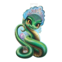 Плакат вырубной "Змейка-девочка в кокошнике" символ года, двухсторонний, 49 х 39 см Плакат вырубной "Змейка-девочка в кокошнике" символ года, двухсторонний, 49 х 39 см