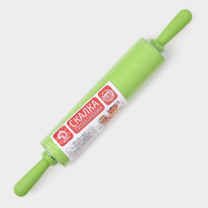 Скалка Доляна &laquo;Севилья&raquo;, 30&times;4 см, цвет зелёный