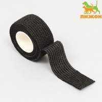Бинт самофиксирующийся с горькой пропиткой, 2,5 см, макс. растяжимость 4,5 м, черный Бинт самофиксирующийся с горькой пропиткой, 2,5 см, макс. растяжимость 4,5 м, черный
