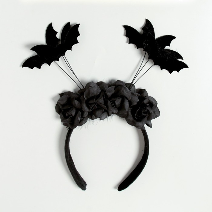 Ободок для волос карнавальный «Летучие мышки», на Хэллоуин Ободок для волос карнавальный «Летучие мышки», на Хэллоуин