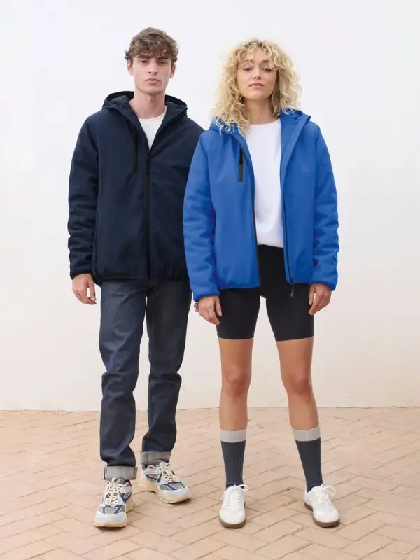 Куртка софтшелл с капюшоном мужская Falcon Men, темно-серая, размер S