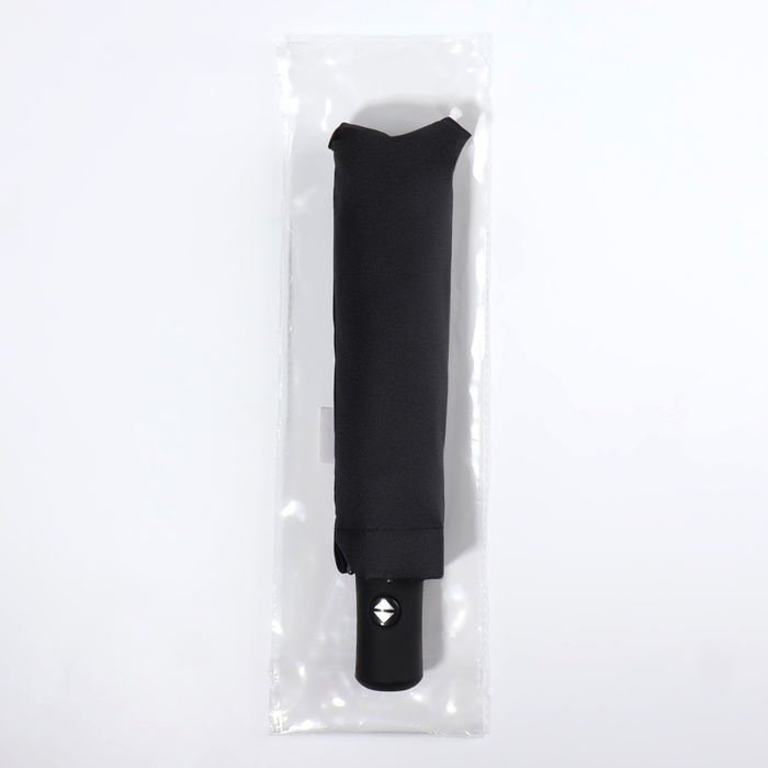 Зонт автоматический &laquo;Шёпот&raquo;, 3 сложения, 8 спиц, R = 48/55 см, D = 110 см, цвет чёрный