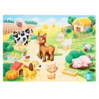 Пазл «Кто живет в деревне?», 20 элементов Пазл «Кто живет в деревне?», 20 элементов