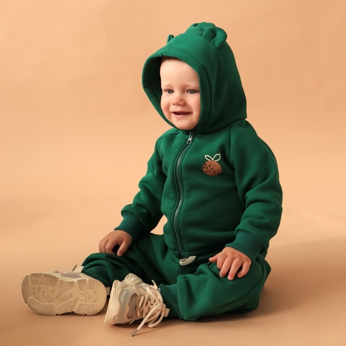 Костюм: толстовка и брюки Крошка Я Oranges р. 92-98, зеленый Костюм: толстовка и брюки Крошка Я Oranges р. 92-98, зеленый