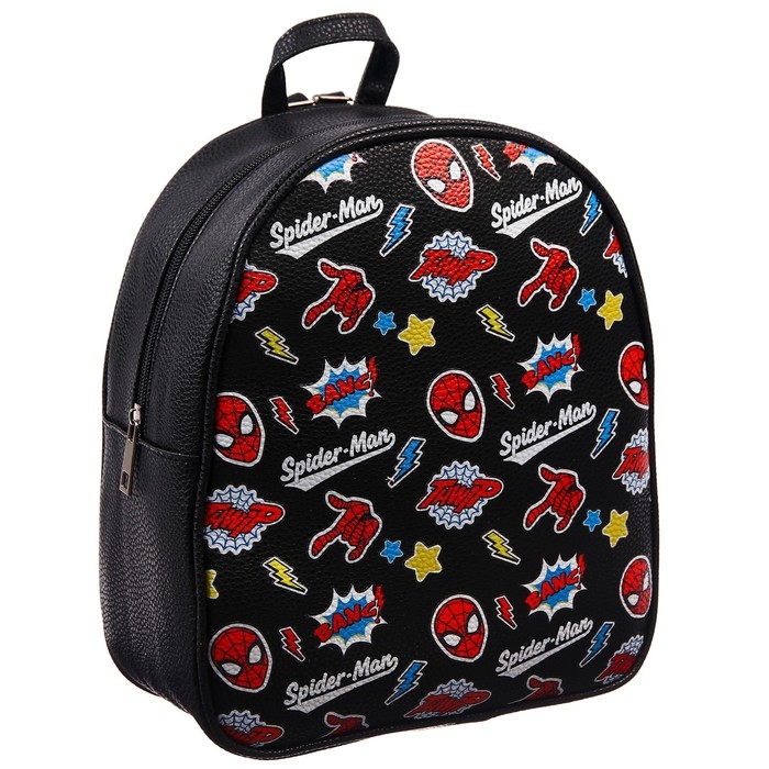 Рюкзак из искусственной кожи, 23 см х 10 см х 27 см Рюкзак из искусственной кожи, 23 см х 10 см х 27 см "Супайдер-мен", Человек-паук
