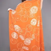 Плед Citrion, оранжево-белый Плед Citrion, оранжево-белый