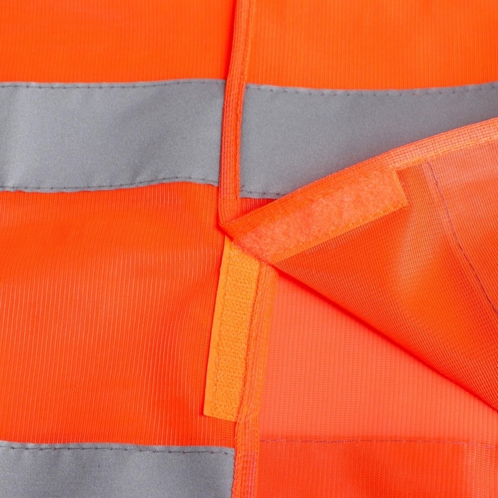 Жилет сигнальный, светоотражающий, оранжевый, 2 класс, размер 68&times;55 см, 60г/м2