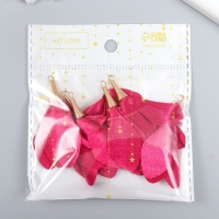 Декор для творчества текстиль "Бутон, цвет малиновый" набор 6 шт 6 см Декор для творчества текстиль "Бутон, цвет малиновый" набор 6 шт 6 см