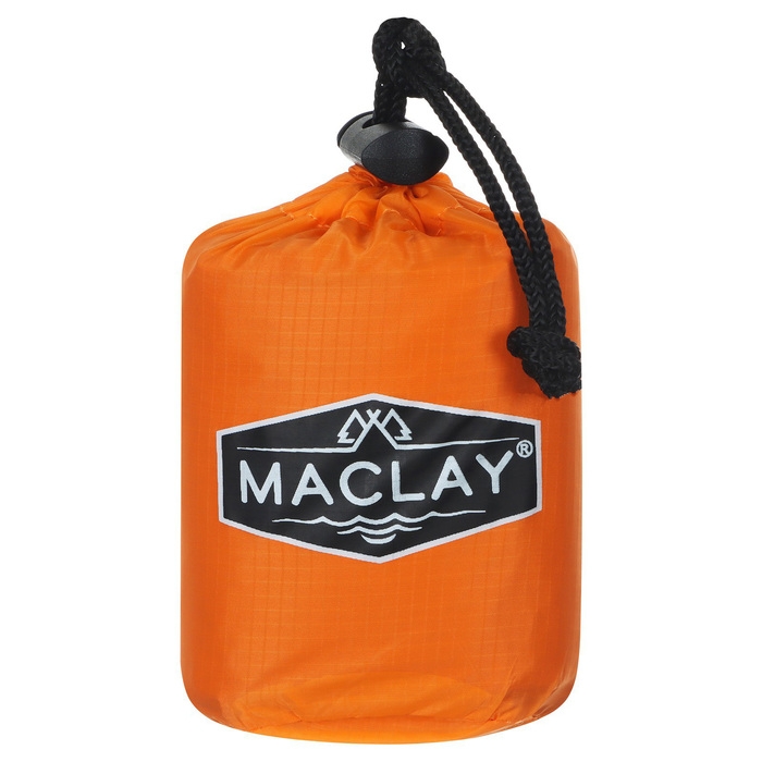 Дождевик - пончо maclay, фольгированный, 100 х 125 см, цвет оранжевый