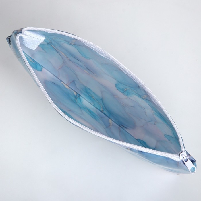 Косметичка-пенал PVC на молнии &laquo;Мрамор&raquo;