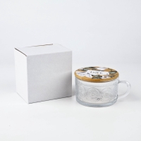 Кружка с крышкой стеклянная Дорого внимание «With love», 450 мл Кружка с крышкой стеклянная Дорого внимание «With love», 450 мл