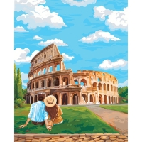 Алмазная мозаика с частичным заполнением на холсте &laquo;Колизей&raquo;, 30 х 40 см