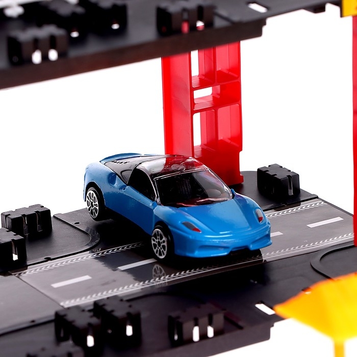 Автотрек &laquo;Дино-трек&raquo;, с запуском, звуковые эффекты, с 10 машинами