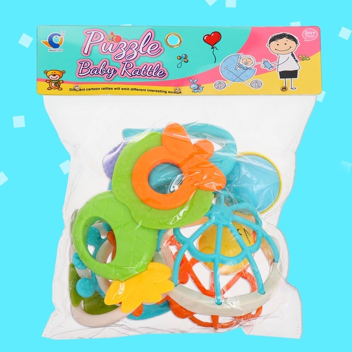 Набор погремушек с прорезывателями для зубов, 9 предметов