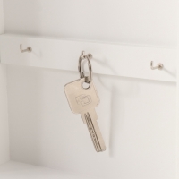 Ключница дерево 6 крючков "Веточка цветочная" состаренный белый 6х22х30 см Ключница дерево 6 крючков "Веточка цветочная" состаренный белый 6х22х30 см