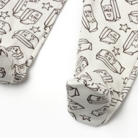 Комбинезон детский закрытые ножки, цвет белый/молоко, рост 68 см Комбинезон детский закрытые ножки, цвет белый/молоко, рост 68 см