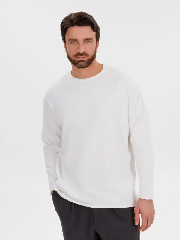 Лонгслив унисекс Siluetti Fuori, молочно-белый, размер S/M