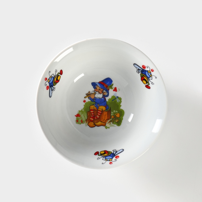 Салатник фарфоровый «Лесовичок», 360 мл, d=14,5 см, рисунок микс Салатник фарфоровый «Лесовичок», 360 мл, d=14,5 см, рисунок микс