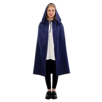 Карнавальный плащ детский,атлас,цвет синий длина 100см