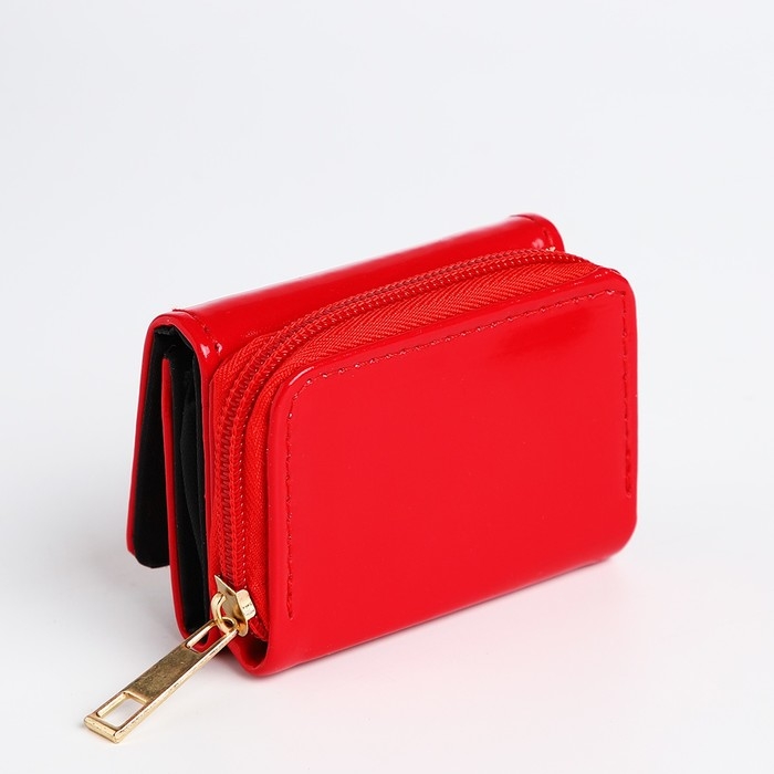 Кошелёк женский на кнопке, цвет красный Кошелёк женский на кнопке, цвет красный