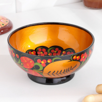 Салатник «Ягодка», средний, хохлома Салатник «Ягодка», средний, хохлома