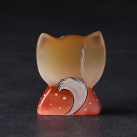 Сувенир "Кошка с ромашкой", селенит