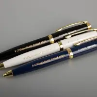 Ручка шариковая Letra Gold, глянцевая, черная Ручка шариковая Letra Gold, глянцевая, черная